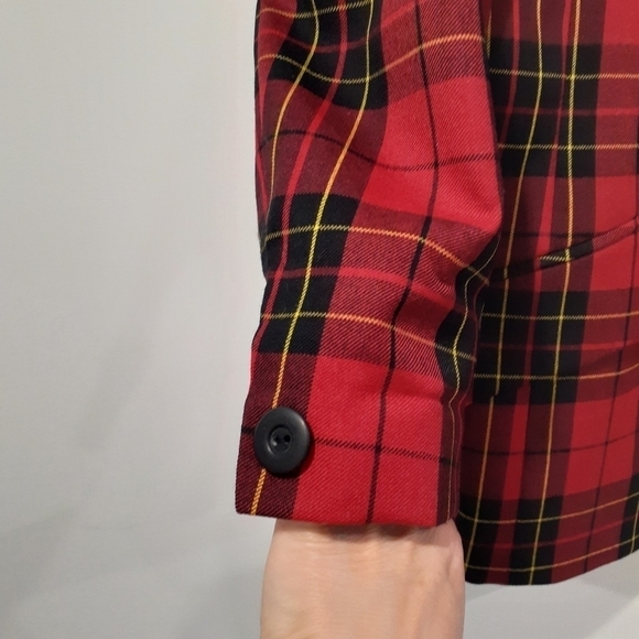 Retro 90's Scotch Plaid/Tartan Alexon UK Oversized Businesscore Blazer - Picture 4 of 12